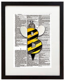 Alpha Set 2-B 8.5"x11" Semi Translucent Dictionary Art Print