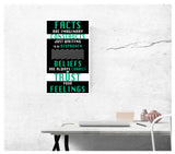 Facts are Imaginary Constructs -Trust Your Feelings - 13”x22” Vintage Style Showprint Poster - Home Decor Wall Art Print - Jacob Andrew Dodge Artist Edition