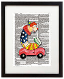 Alpha Set 2-C 8.5"x11" Semi Translucent Dictionary Art Print
