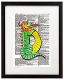 Alpha Set 2-D 8.5"x11" Semi Translucent Dictionary Art Print