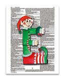 Alpha Set 2-E 8.5"x11" Semi Translucent Dictionary Art Print