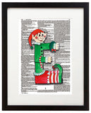 Alpha Set 2-E 8.5"x11" Semi Translucent Dictionary Art Print