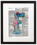 Alpha Set 2-F 8.5"x11" Semi Translucent Dictionary Art Print