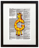 Alpha Set 2-G 8.5"x11" Semi Translucent Dictionary Art Print