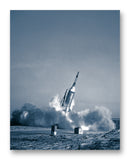 Little Joe Booster Launch 11" x 14" Mono Tone Print (Choose Your Color)