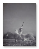 Little Joe Booster Launch 11" x 14" Mono Tone Print (Choose Your Color)