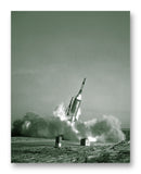 Little Joe Booster Launch 11" x 14" Mono Tone Print (Choose Your Color)