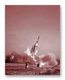 Little Joe Booster Launch 11" x 14" Mono Tone Print (Choose Your Color)