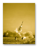 Little Joe Booster Launch 11" x 14" Mono Tone Print (Choose Your Color)