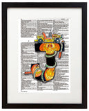 Alpha Set 2-J 8.5"x11" Semi Translucent Dictionary Art Print