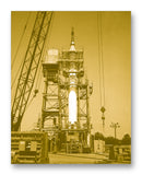 Mercury-Redstone Launch Vehicle 11" x 14" Mono Tone Print (Choose Your Color)