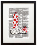 Alpha Set 2-L 8.5"x11" Semi Translucent Dictionary Art Print