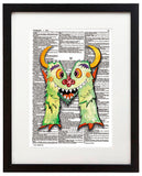 Alpha Set 2-M 8.5"x11" Semi Translucent Dictionary Art Print