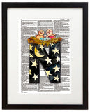 Alpha Set 2-N 8.5"x11" Semi Translucent Dictionary Art Print