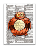 Alpha Set 2-O 8.5"x11" Semi Translucent Dictionary Art Print