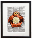 Alpha Set 2-O 8.5"x11" Semi Translucent Dictionary Art Print