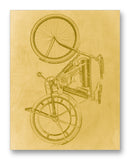Shaw Motorcycle 11" x 14" Mono Tone Print (Choose Your Color)