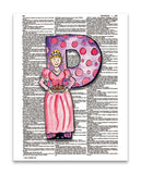 Alpha Set 2-P 8.5"x11" Semi Translucent Dictionary Art Print
