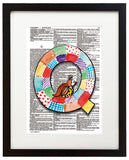 Alpha Set 2-Q 8.5"x11" Semi Translucent Dictionary Art Print