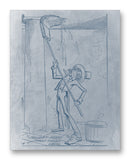 Comic History President Adams 11" x 14" Mono Tone Print (Choose Your Color)