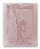 Comic History President Adams 11" x 14" Mono Tone Print (Choose Your Color)