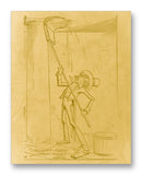 Comic History President Adams 11" x 14" Mono Tone Print (Choose Your Color)