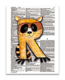 Alpha Set 2-R 8.5"x11" Semi Translucent Dictionary Art Print