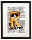 Alpha Set 2-R 8.5"x11" Semi Translucent Dictionary Art Print