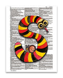 Alpha Set 2-S 8.5"x11" Semi Translucent Dictionary Art Print