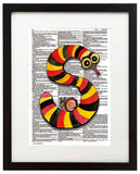 Alpha Set 2-S 8.5"x11" Semi Translucent Dictionary Art Print