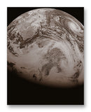 Sky View of Earth 11" x 14" Mono Tone Print (Choose Your Color)