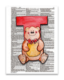 Alpha Set 2-T 8.5"x11" Semi Translucent Dictionary Art Print