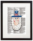 Alpha Set 2-U 8.5"x11" Semi Translucent Dictionary Art Print