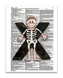 Alpha Set 2-X 8.5"x11" Semi Translucent Dictionary Art Print