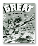 Great Comics No1 11" x 14" Mono Tone Print (Choose Your Color)