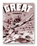 Great Comics No1 11" x 14" Mono Tone Print (Choose Your Color)