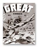 Great Comics No1 11" x 14" Mono Tone Print (Choose Your Color)