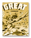 Great Comics No1 11" x 14" Mono Tone Print (Choose Your Color)