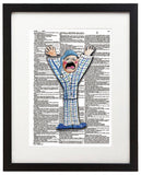 Alpha Set 2-Y 8.5"x11" Semi Translucent Dictionary Art Print