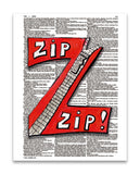 Alpha Set 2-Z 8.5"x11" Semi Translucent Dictionary Art Print