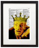 Night of the Living Dead King 8.5"x11" Semi Translucent Dictionary Art Print