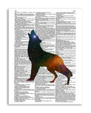 Cosmic Wolf 8.5"x11" Semi Translucent Dictionary Art Print