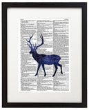 Cosmic Stag 8.5"x11" Semi Translucent Dictionary Art Print