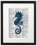 Cosmic Seahorse 8.5"x11" Semi Translucent Dictionary Art Print