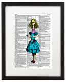 Tall Alice 8.5"x11" Semi Translucent Dictionary Art Print