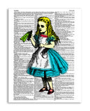Alice in Wonderland Drinking 8.5"x11" Semi Translucent Dictionary Art Print