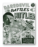 Daredevil Battles Hitler No1 11" x 14" Mono Tone Print (Choose Your Color)