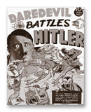 Daredevil Battles Hitler No1 11" x 14" Mono Tone Print (Choose Your Color)
