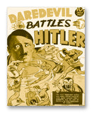 Daredevil Battles Hitler No1 11" x 14" Mono Tone Print (Choose Your Color)