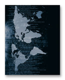 World Data 11" x 14" Mono Tone Print (Choose Your Color)